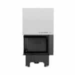 Kratki VNL 610 430 BLACK Ενεργειακό Τζάκι Ξύλου Αερόθερμο 9kW Αριστερή Γωνία από Χάλυβα με Συρόμενη Πόρτα