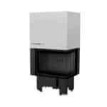 Kratki VNP 610 430 BLACK Ενεργειακό Τζάκι Ξύλου Αερόθερμο 9kw Δεξιά Γωνία από Χάλυβα με Συρόμενη Πόρτα
