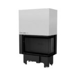 Kratki VNP 810 410 BLACK Ενεργειακό Τζάκι Ξύλου Αερόθερμο 14kW Δεξιά Γωνία από Χάλυβα με Συρόμενη Πόρτα