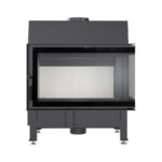 Kratki ZIBI P BS DECO Ενεργειακό Τζάκι Ξύλου Αερόθερμο 11kW Δεξιά Γωνία από Χάλυβα με Ανοιγόμενη Πόρτα