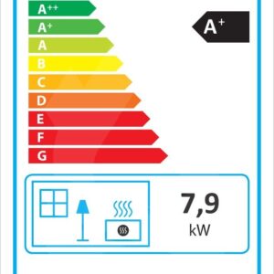 Ενεργειακή Σόμπα Pellet Αέρα Irma 10C 9.2kw Λευκό Καναλάτη Eva Calor