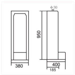 Ουρητήριο HUIDA Vert Urinal 95cm 17-8950