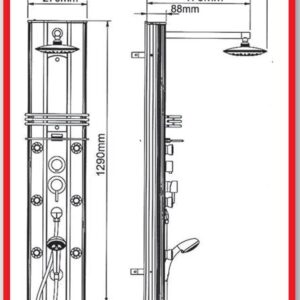 Στήλη Ντουζ Υδρομασάζ Gloria Tatiana 23-3401