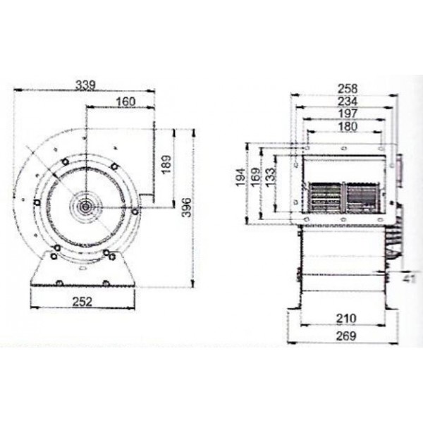 Μοτέρ – Βεντιλατέρ Ανεμιστήρα BAHCIVAN OGES 400W 2200m³/h για Λέβητες Βιομάζας