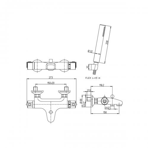 Μπαταρία Λουτρού Paini Arena 92CR111/14715