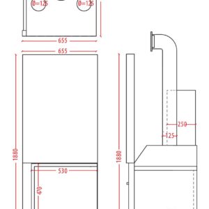 Χυτήρια Μισαηλίδη T-60 Corner Ενεργειακό Τζάκι Ξύλου Αερόθερμο 14.5w Γωνιακό Δύο Όψεων με Συρόμενη Πόρτα