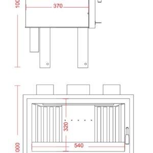 Χυτήρια Μισαηλίδη T-70 Mini 49-68 Ενεργειακό Τζάκι Ξύλου Αερόθερμο 10kw Ίσιο με Ανοιγόμενη Πόρτα