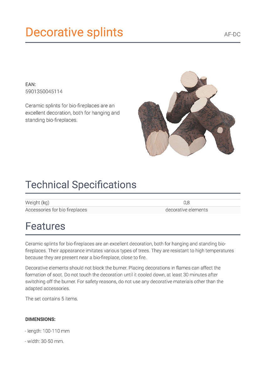 decorative splints page 1