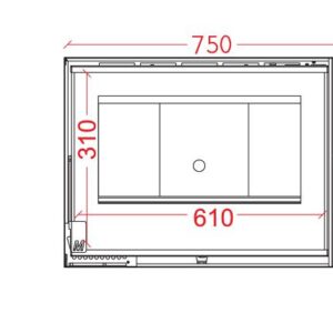 Ενεργειακή Κασέτα Τζακιού Ξύλου Τ-75 Corner Crystal Χυτήρια Μισαηλίδης