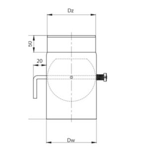 OEM Κλαπέτο Καπνοδόχου 120mm Μαύρου Χάλυβα