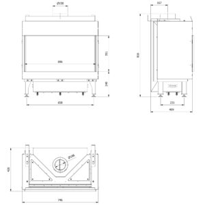 Ενεργειακό Τζάκι Γκαζιού LEO/70/G31/37MBAR 4,8KW Kratki