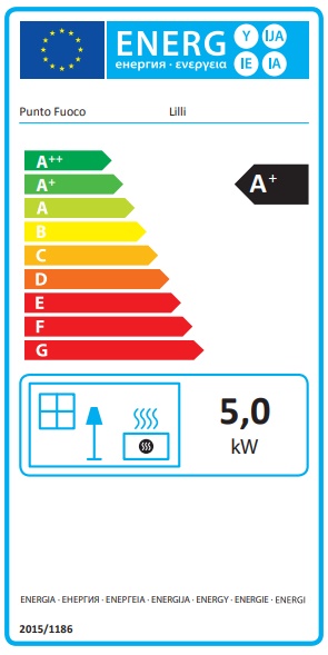 Ενεργειακή Σόμπα Pellet Αέρα Lilli 6 6.3kw Λευκό Eva Calor