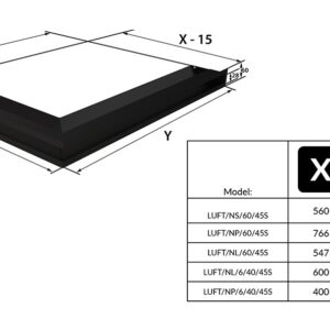 Kratki LUFT NL 9 40 45S K Περσίδα Τζακιού 40x60x9cm Γωνιακή Αριστερή Κρεμ