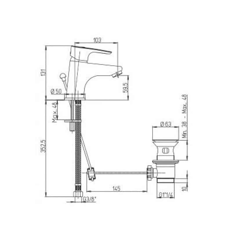 Μπαταρία Νιπτήρα Paini Smart SMCR211