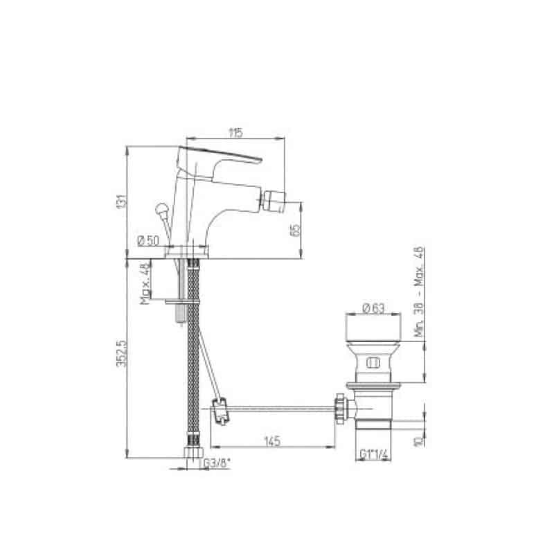 Μπαταρία Μπιντέ Paini Smart SMCR306