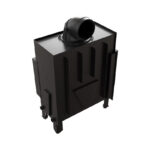 Kratki FLOKI M L Ενεργειακό Τζάκι Ξύλου Αερόθερμο 10kw Αριστερή Γωνία από Χάλυβα με Ανοιγόμενη Πόρτα