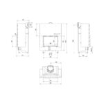 Kratki MBM G BLACK Ενεργειακό Τζάκι Ξύλου Αερόθερμο 10kw Ίσιο από Χάλυβα με Συρόμενη Πόρτα