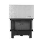 Kratki NBC 1000 400 BLACK Ενεργειακό Τζάκι Ξύλου Αερόθερμο 15kw Τριών Όψεων από Χάλυβα με Συρόμενη Πόρτα