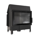 Kratki ZIBI DECO BLACK Ενεργειακό Τζάκι Ξύλου Αερόθερμο 11kW Ίσιο από Χάλυβα με Ανοιγόμενη Πόρτα