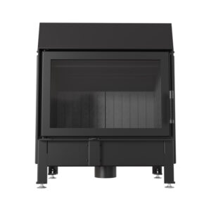 Kratki ZIBI PF BLACK Ενεργειακό Τζάκι Ξύλου Αερόθερμο 11kW Ίσιο από Χάλυβα με Ανοιγόμενη Πόρτα