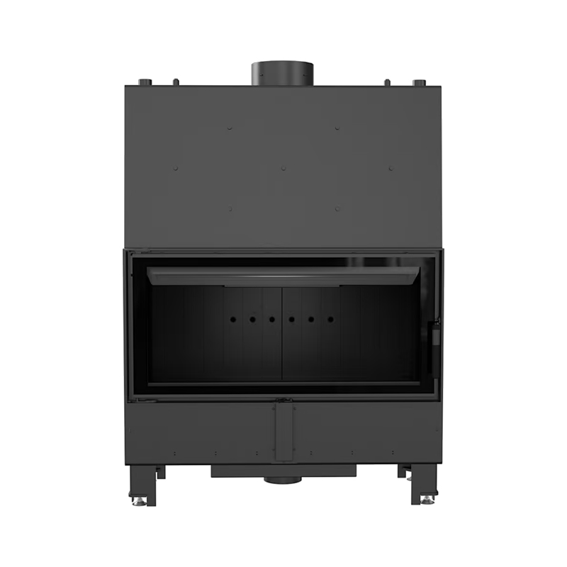 Kratki LUCY PW 20 W BLACK Ενεργειακό Τζάκι Ξύλου Καλοριφέρ 20kW Ίσιο με Ανοιγόμενη Πόρτα